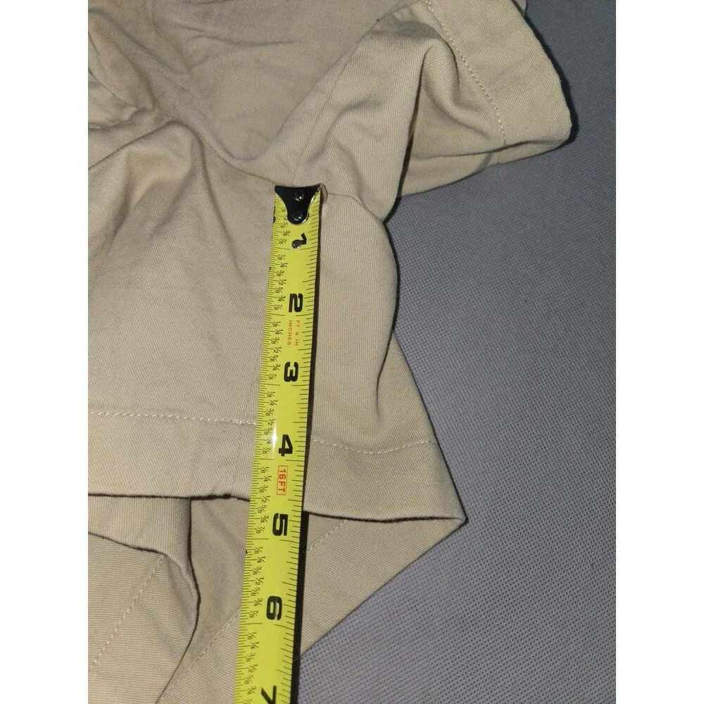J.Crew Womens Khaki Shorts Size 8 Casual Cotton Solid Beige Flat Front Preowned